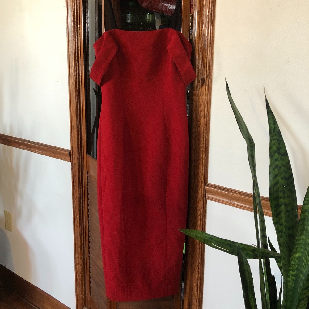 Alexander wang red crepe cold shoulder dress FIRM PRICE NO OFFERS